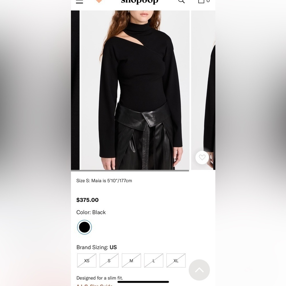 A.L.C.
Edith cutout knitted‎ sweater wool blend cashmere M